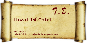 Tiszai Dániel névjegykártya