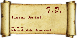 Tiszai Dániel névjegykártya